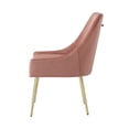 thumbnail image 5 of Posh Living Perogo Velvet Dining Side Chair in Blush pink/Gold (Set of 2), 5 of 8