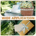 thumbnail image 5 of 3 Yards Jacquard Ribbon Trim, 0.71 Inch Floral Embroidered Ribbon for Sewing DIY Clothing Bowknot Bag Gift Wrap, Beige, 5 of 7