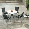 thumbnail image 3 of Gymax 4PCS Patio Portable Metal Folding Chairs Dining Chair Set Poolside Garden, 3 of 10