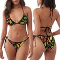 thumbnail image 3 of Rateoe Cartoon Vegetables Print Women’s Bikini Swimsuits, Adjustable Bikini Set,Two-Piece Swimwear Removable Padding Bikini, 3 of 6