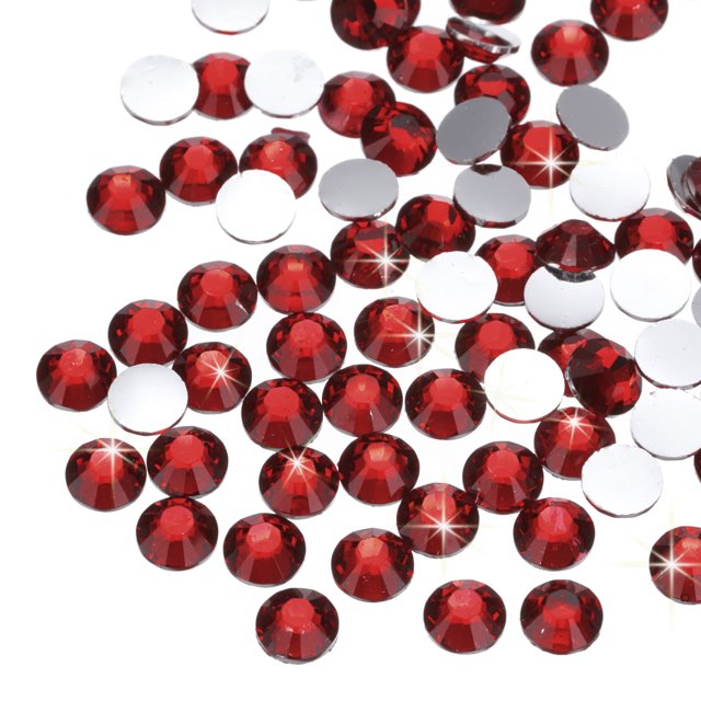 Uxcell 16000 Pcs Dark Red Resin Flatback Rhinestone SS16 4mm Resin Non Hotfix Rhinestones for Crafts DIY Design