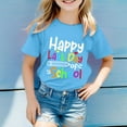 thumbnail image 2 of PMVFHDE Mignons T-Shirts pour Fille T-Shirt Imprimé à Col Rond Manches Courtes pour Garçons et Filles Bleu Ciel, 8-9 Ans, 2 of 4