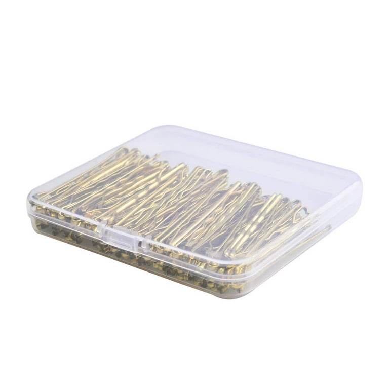 Hair Accessories For Women 200 Pcs Bobby Pins With Storage Box Gold & Brown  Blonde Bobby Pins For Wedding Hairstyles, Girls Kids Hair (Gold) 