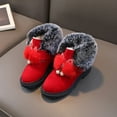 thumbnail image 4 of CYRBOKO Girls Winter Snow Boots, Fleece Winter Non-Slip Thermal Ankle Boots Red Size 11.5 (Little Kids), 4 of 4