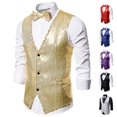 thumbnail image 3 of Men's Sequin Vest Performance Dress Jacket Night Shop Men's Host MC Studio Vest, 3 of 6