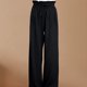 thumbnail image 5 of Pantalones Largos De Mujer Pantalones de algodón y lino ajustables con nudo de corbata sueltos para vacaciones (negro XXL) Ygjytge para Mujer Negro T XXL, 5 of 5