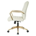 thumbnail image 5 of Mid-Back Cream Faux Leather Chair with Gold Finish Arms and Base K/D, 5 of 5