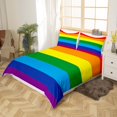 thumbnail image 3 of Juego de funda nórdica de tamaño completo, bandera del arco iris juego de cama 3pcs para Niños Adolescentes Niños, 3 of 7