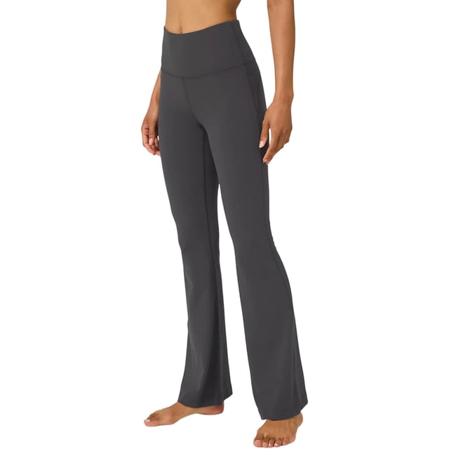Txlixc Pantalones de yoga de color sólido para mujer, pantalones acampanados largos ajustados de cintura alta elástica para primavera otoño, ropa de mujer Txlixc Estilo de ocio