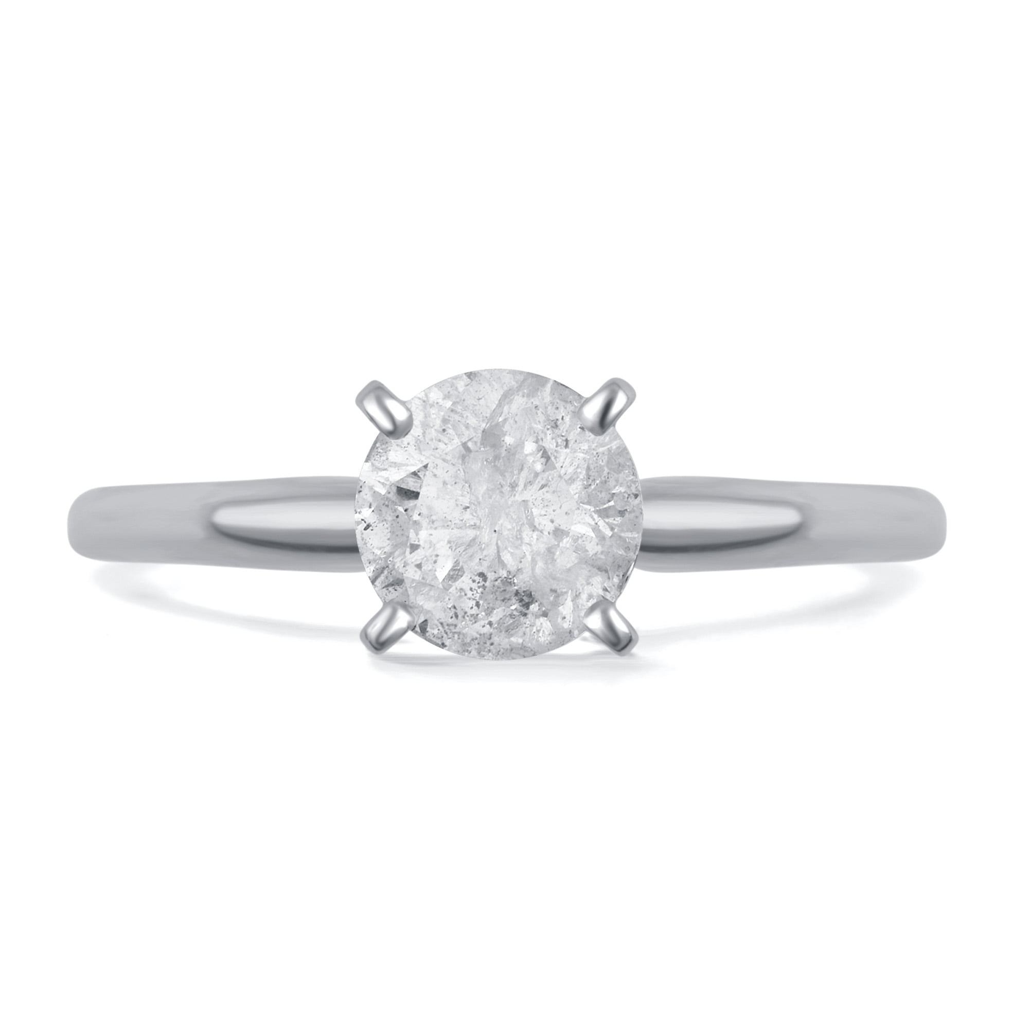 1 Carat T.W. Round Diamond Solitaire 10kt White Gold Ring