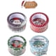 thumbnail image 2 of Hojalata navideña Lata vacía Caja de hojalata navideña con ventana Caja redonda para dulces 7x14 cm Latas de regalo para galletas navideñas Muñeco de nieve Papá Noel Pequeña lata d, 2 of 5