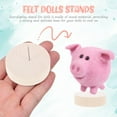 thumbnail image 6 of FRCOLOR Wooden Display Stand with Metal Needle for Crochet Dolls 6 Pieces Khaki Small Size, 6 of 7