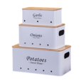 thumbnail image 1 of Caja de almacenamiento de cebolla y patatas, juego de botes de almacenamiento para cocina, a prueba de polvo, contenedor de alimentos frescos para blanco, 1 of 9