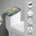 thumbnail image 3 of ZIATUBLE Daisy Toilet Tank Top Cover Oil Painting Toilet Lid Cover Dust Cover Soft Toilet Tank Cover Protector Toilet Tank Covers for Bathroom Replacement Toilet Tank Lid Covers, 3 of 5
