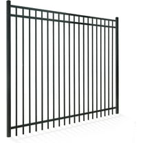 Fencer Wire Heavy Duty Flat Top Fence Barrier Panel, 6FT Height X 8FT Width Anti-Rust Metal Fencing Panel, 2” Diameter Steel Outdoor Decorative Garden Fence Panel for Yard, Pool, Patio, Single Panel