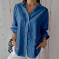 thumbnail image 2 of Nyfairy Plus Size Women's Floral Embossed Print Long Sleeve Button Down Casual Shirt, 2 of 3