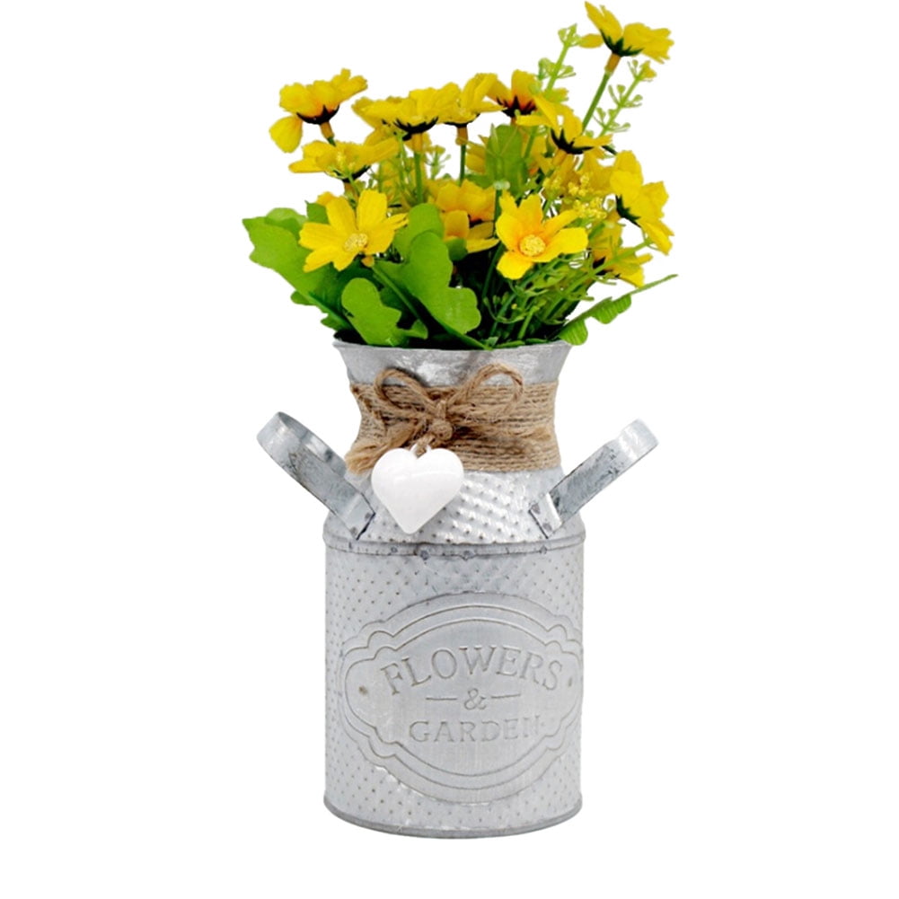 Metal Flower Vase Vintage Jug Vase Creative Flower Pot for Home Living