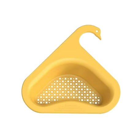

TAONMEISU Drain Basket | Multifunctional Sink Strainer Basket | Punch-Free Swan Triangle Sink Filter Kitchen Bathroom Accessories Storage Rack for Storing Food Dish Sponges Scrubbers Scouring Pads