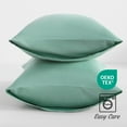 thumbnail image 6 of Super Soft Brushed Microfiber Pillowcase Set of 2 Pack, Machine Washable Pillow Cases with Envelope Closure, Queen, 20 x 30 inches, Sea Green, 6 of 6