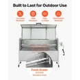 thumbnail image 3 of VEVOR Rotisserie Grill, 38W BBQ Outdoor Pig & Lamb Spit Roaster, Charcoal Spit Roaster with 132 LBS Capacity, Wheels & 4-Level Height,Stainless Steel Electric Rotisserie Grill Kit for Camping Outdoor, 3 of 9