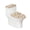 Candy Cane Design, variant on HELLHERO Polyester Bathroom Toilet Cover Set Lid Cover Set for Toilet Adjustable Stretch Universal Easy to Install Elastic Edge for 17"x21"