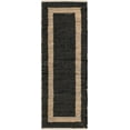 thumbnail image 3 of Unique Loom Chindi Jute Collection Area Rug (2' 2" x 6' 1" Runner Black/Navy Blue), 3 of 6