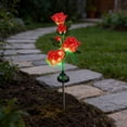 thumbnail image 4 of LED Solar Rose Lights Outdoor - Decorative Flower Stake Lights for Garden, Patio, Yard & Cemetery, IP65 Waterproof Artificial Rose Lamp, Solar-Powered Pathway Lighting, Warm Glow, Yellow 1PC, 4 of 4