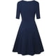 thumbnail image 5 of Vestido De Una Línea,Vestido Cuello Redondo Medio Vestido De Cuello Redondo De Mujer Vestido De Media Manga Ultra Responsivo, 5 of 7