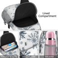 thumbnail image 4 of Sling Backpack,Blue Christmas Snowflake Pattern Sling Bag with Water Bottle Holder,Waterproof Sling Bag for Men/Women with Headphone Jack for Hiking,Travel, 4 of 6