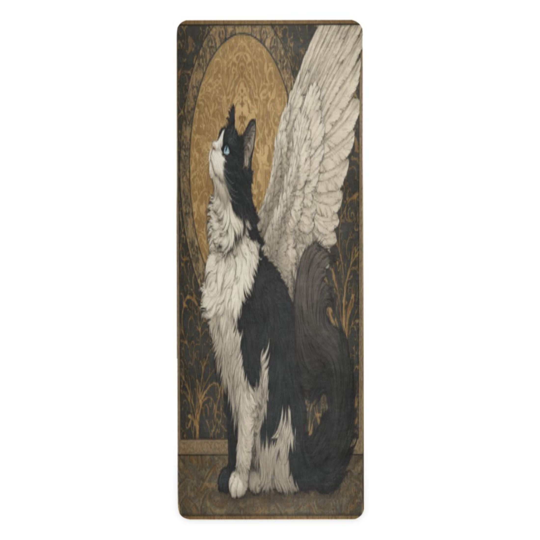 BZSMCE Yoga Mat Women Fitness Mat Ebony and Ivory Pattern