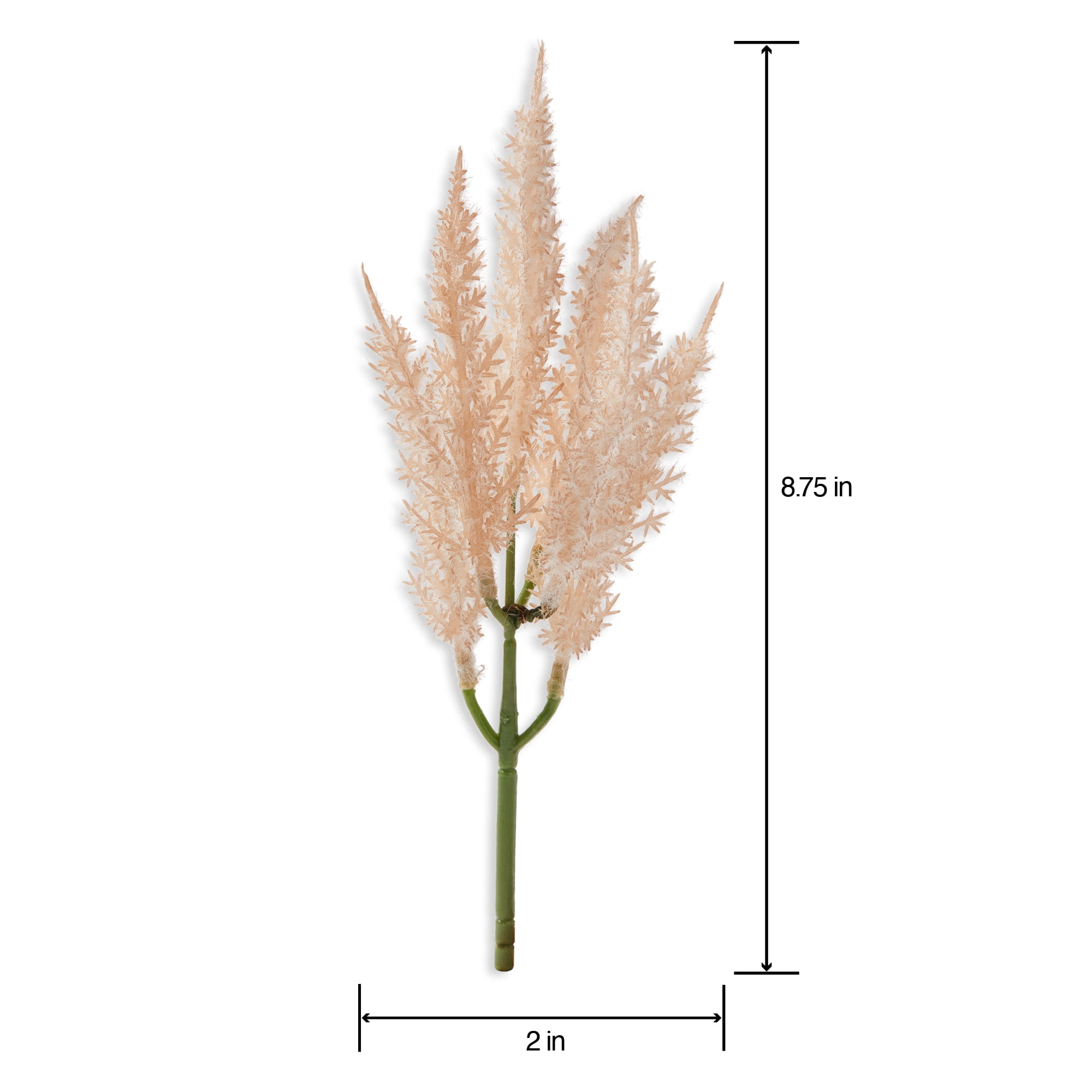 Mainstays Artificial Pampas Grass Pick 2.5 inch x 8.25 inch Pink