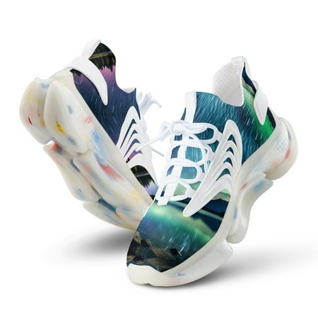 Aurora Starry Sky Breathable Sneakers Women Shoes Spring Light Flats Male Lace-up Walking Footwear