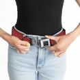 thumbnail image 6 of Buckle-Down Belt, Seatbelt Buckle Belt, Plaid Red, 34 to 52 Inches, 6 of 9