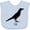 AE-Light Blue, variant on Inktastic Country Crow Caw. Silhouette Boys or Girls Baby Bib