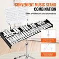 thumbnail image 4 of SKYSHALO 32-Key Glockenspiel Xylophone Set, Complete Percussion Kit with Mallets, Drumsticks, Sheet Music Holder, Height-Adjustable Stand & Portable Case for Learners & Enthusiasts, 4 of 9