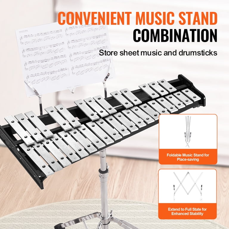 SKYSHALO 32-Key Glockenspiel Xylophone Set, Complete Percussion