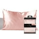 thumbnail image 1 of Kitsch Satin Pillowcase with Zipper for Hair & Skin, Softer Than Silk Pillow Cases Queen, Smooth Pillow Covers, Machine Washable, Wrinkle-Free, Cooling Satin Pillow Cases Standard Size 19x26 Micro Dot, 1 of 4
