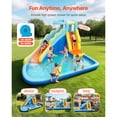 thumbnail image 4 of KFFKFF Inflatable Bounce House, 11.6 x 13.1 x 7.7 ft Inflatable Bounce House Water Slide, Bouncer Castle with Bounces Zone, Climbing Wall, Splash Pool for 3 to 4 Kids Ages 3 to 8, 4 of 9