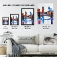 thumbnail image 3 of Artery8 Glasgow Colourful Geometric Skyline Cityscape Living Room Extra Large XL Wall Art Poster Print, 3 of 3