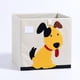 thumbnail image 3 of Caja plegable para guardar ropa con dibujos animados, cubo organizador de juguetes para niños, libros, 33 x 33 x 33 cm (lavable, perro amarillo), 3 of 6