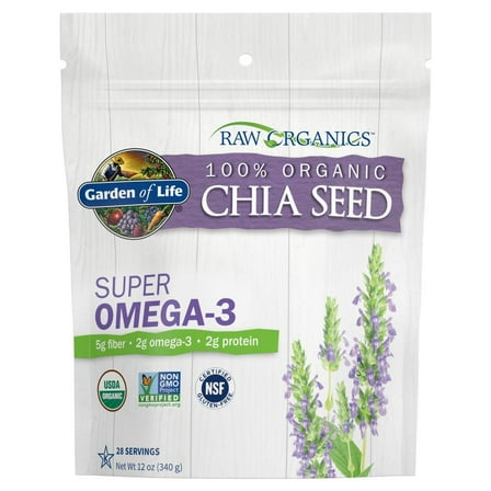 Garden of Life - Super Omega-3 100% Organic Chia Seed - 12 oz.