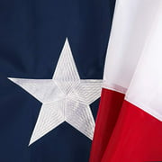 DANF Texas State Flag 3x5 ft , Embroidered Stars, Sewn Stripes, Brass Grommets, UV Protection  300D Durable US USA Flag for IndoorOutdoor Decor