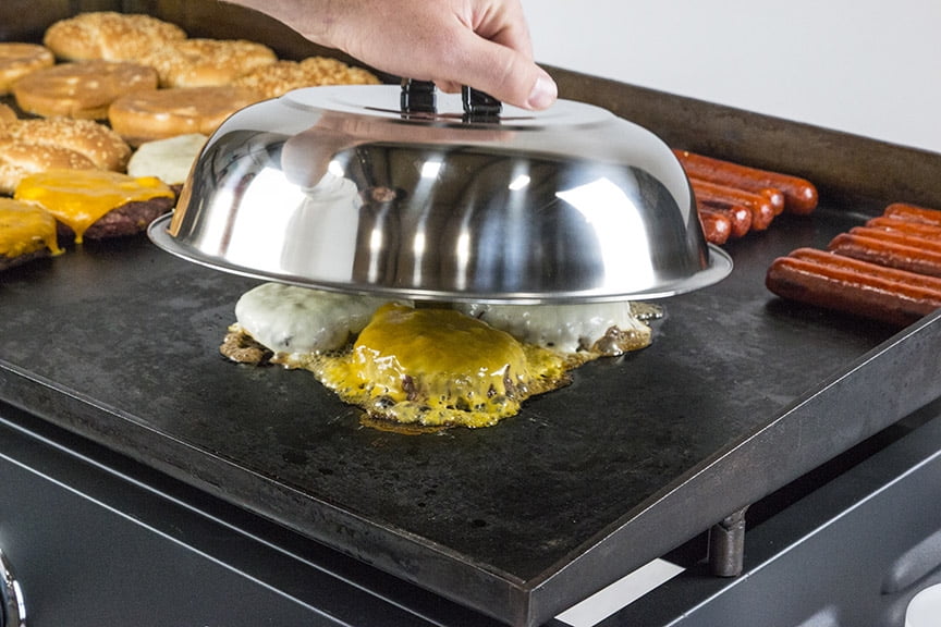 12 Inch Round Basting Cover Stainless Steel Cheese Melting Dome and
