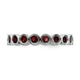 thumbnail image 4 of 925 Sterling Silver Stackable Expressions Garnet Ring Size: 5; for Adults and Teens; for Women and Men, 4 of 5