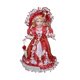 thumbnail image 2 of Figuras de en miniatura para casa de muñecas, señora con vestido y sombrero, 40cm, muñeca de cerámica para adorno de regalo, decoración de c Rojo, 2 of 8