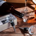 thumbnail image 5 of Tapones de vino de 5 uds, tapones de botellas de vino de diamantes de cristal decorativos con caja de regalo, tapón de corcho de vino reutilizable para bebidas, mantiene fresco, 5 of 5