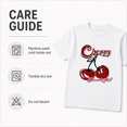 thumbnail image 6 of Cherry Graphic T-Shirt, Unisex Classic Fit Short Sleeve Tee, 6 of 9