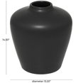 thumbnail image 4 of DecMode 14" Matte Black Ceramic Vase, 4 of 12