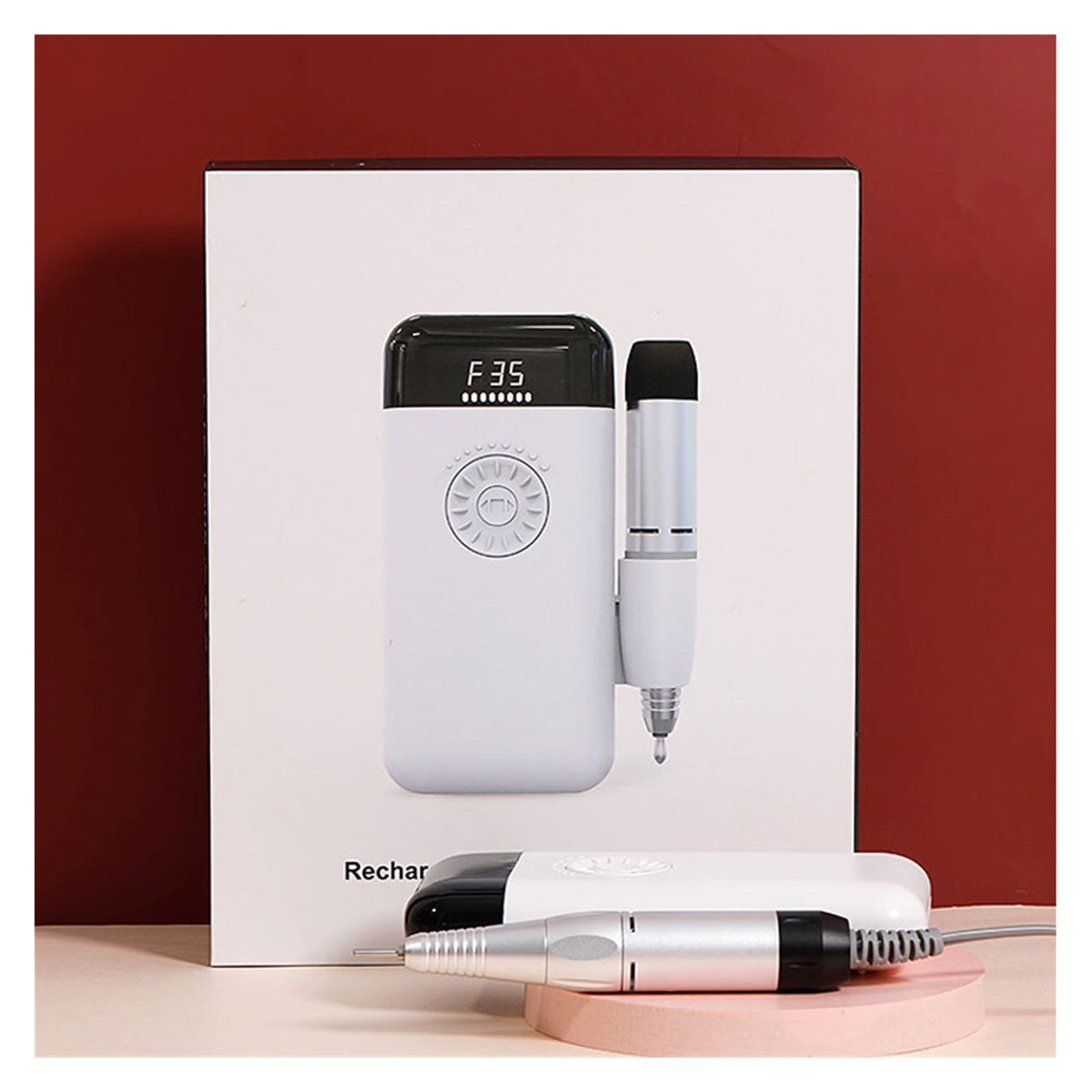 Portable Nail Drill, 35000RPM Electric Nail Drill Machine, Rechargeable Manicure, Nail Drill Pen Apparatus For Manicure Nail Gel Polisher ,Long Lasting
