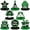 Green, variant on 8 Pcs Purple and Silver Birthday Centerpiece Table Decoration, Happy Birthday Honeycomb Centerpieces Honeycomb Table Toppers for Men Women Party Supplies